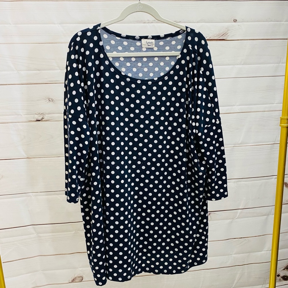 Fantastic Fawn navy and white oversized tunic
